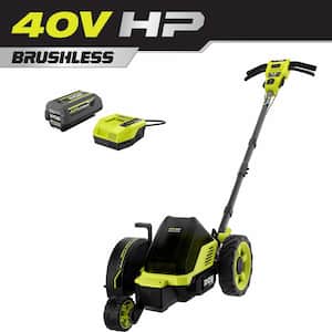 40V HP Brushless Stick Edger with Extra Edger Blade, 4.0 Ah Battery. and Charger