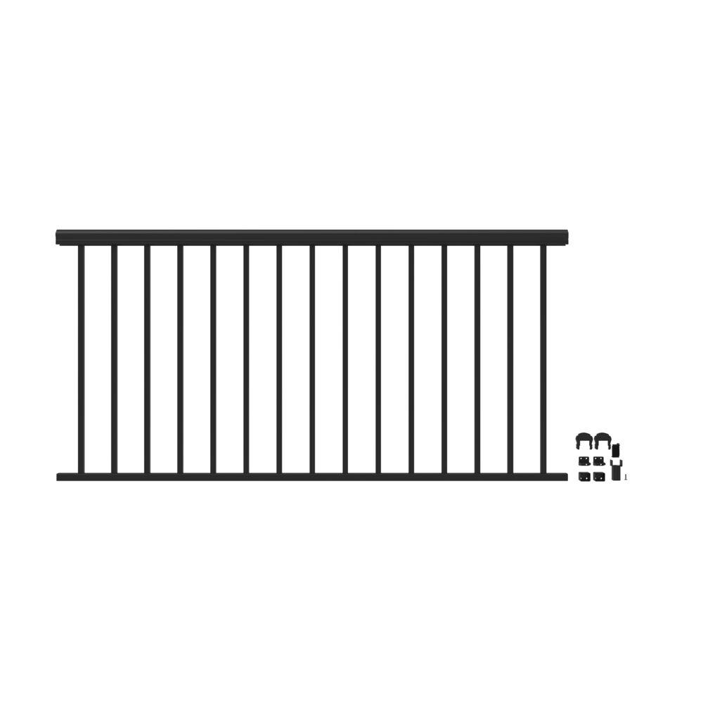 Barrette Outdoor Living VersaRail Cambridge 6 ft. x 36 in. Matte Black Aluminum Decorative Rail Level Kit