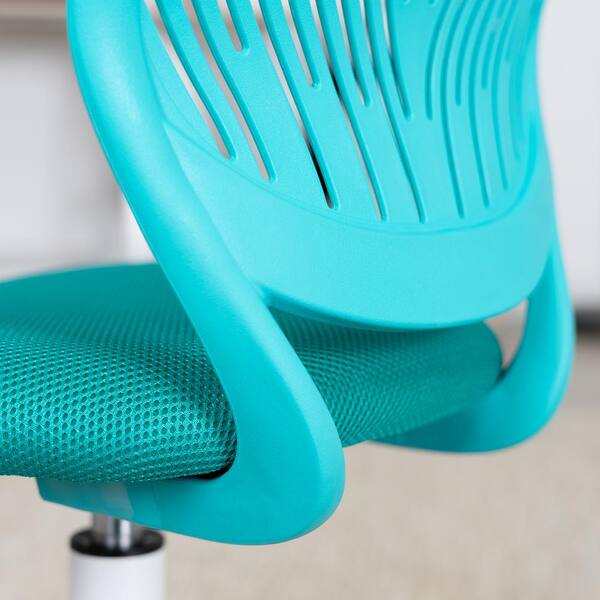 carnation turquoise upholstery task chair