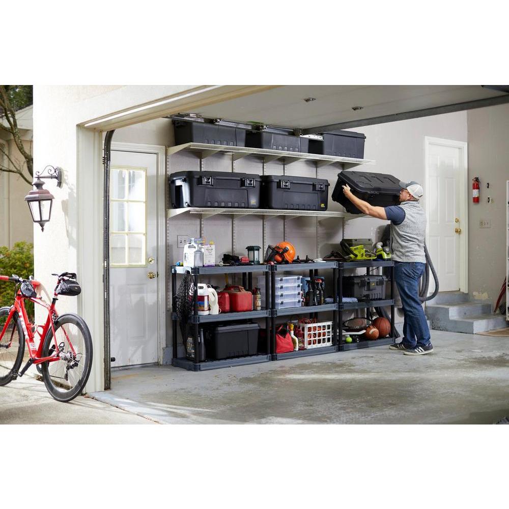 Plano 27-Gal. Hinged Storage Box in Black 181973 - The Home Depot