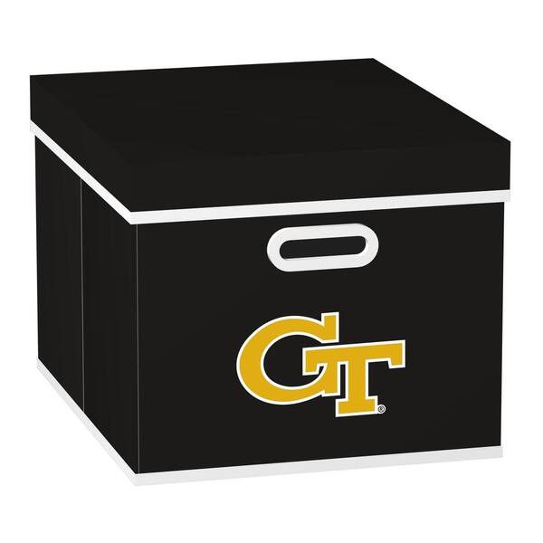 MyOwnersBox College STACKITS Georgia Tech 12 in. x 10 in. x 15 in. Stackable Black Fabric Storage Cube