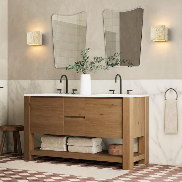 Zenobia 2-Light 4.7 in. Modern Earthy Yellow Square Small LED Wall Sconce