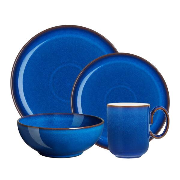 Denby Imperial Blue 2 Piece Coupe Cereal Bowl Set 
