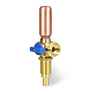 1/2 in. PEX B x 3/4 in. MHT Brass Washing Machine Replacement Valve with Hammer Arrestor Blue- for Cold Water Supply