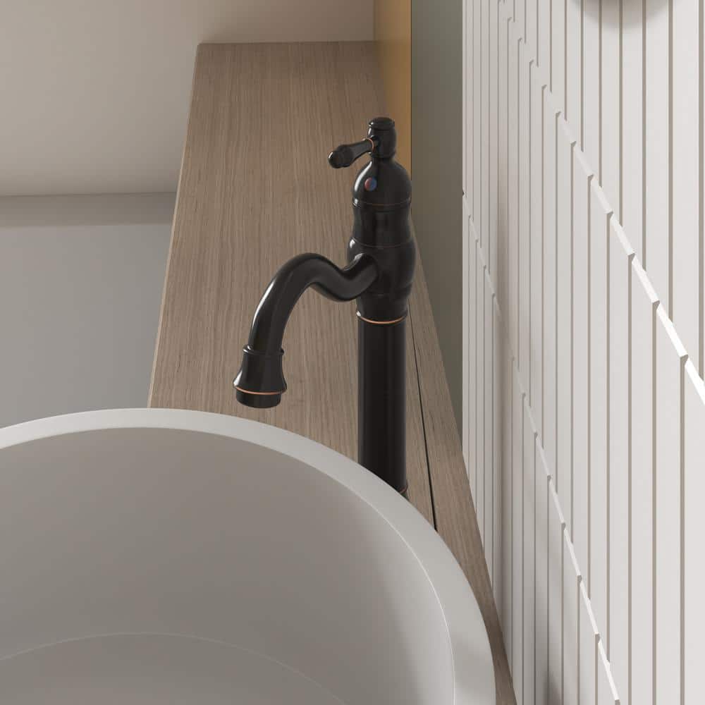 Oil Rubbed Bronze Single Handle Vessel Sink Faucet