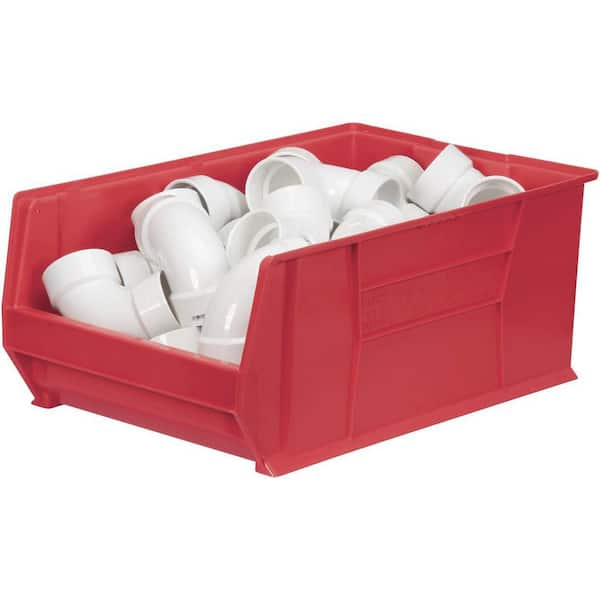 30290 Series, 18 3/8 in. W x 29 1/4 in. D x 12 in. H, Red Super-Size Plastic Stackable Storage Bin Organizer, 1-Pack