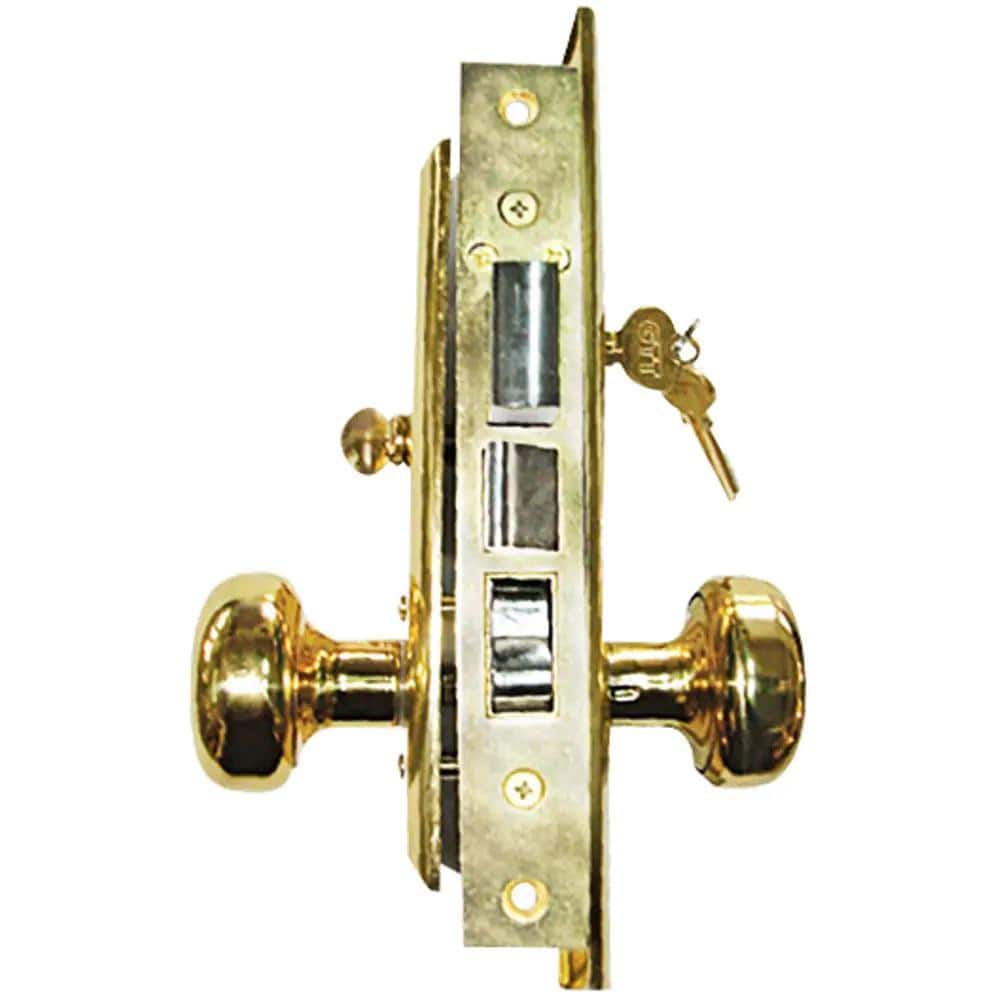 Brass Right-Handed Mortise Entry Door Knob Set