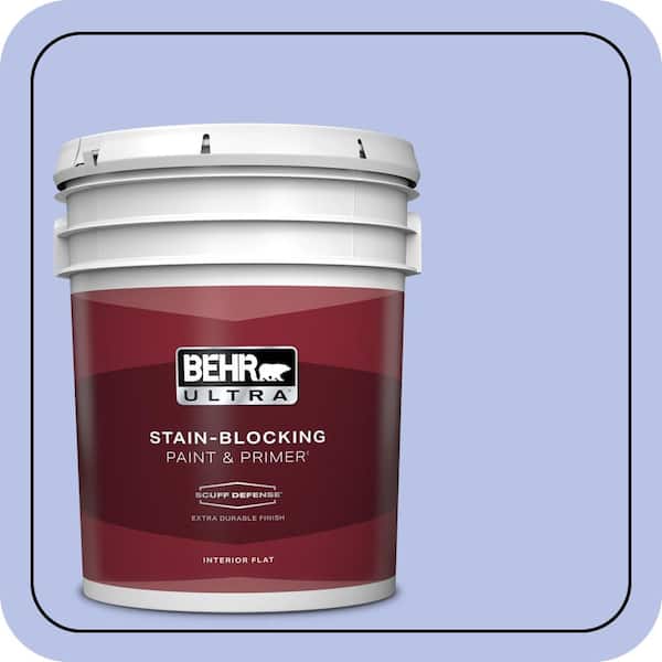 BEHR ULTRA 5 gal. #P540-3 Canterbury Bells Extra Durable Flat Interior Paint & Primer