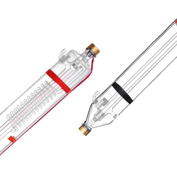 VEVOR 100-Watts CO2 Laser Tube 57 in. Length 3.1 in. Borosilicate Glass Laser Cutter Tube with Metal Head for Cutting Machine