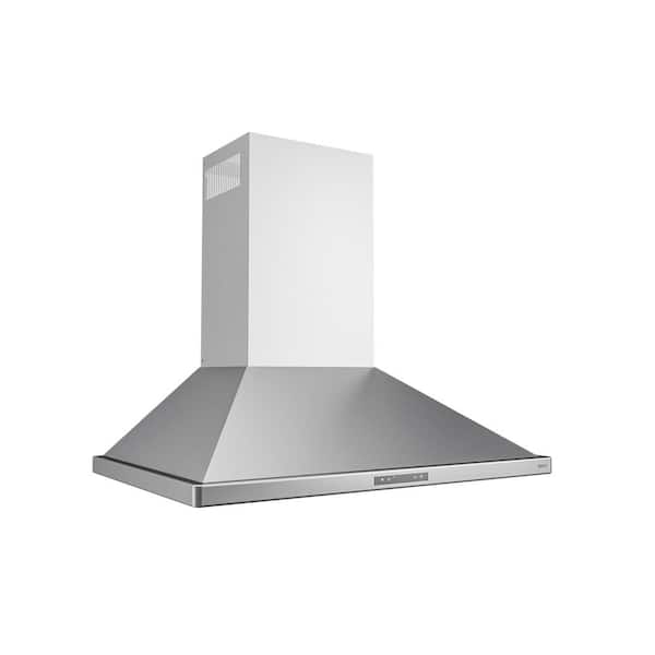 Zephyr 36 in. Chimney Style Range Hood with 3 Speed Settings, 600 CFM & 2  LED Lights - Stainless Steel