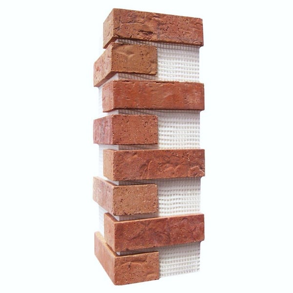 Old Mill Brick Brickwebb Cordova Thin Brick Sheets - Corners (Box of 3 Sheets) 21 in x 15 in (5.3 linear ft.)