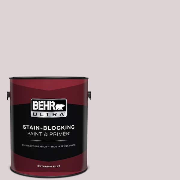 BEHR ULTRA 1 gal. #100E-2 Mauve Mist Flat Exterior Paint & Primer