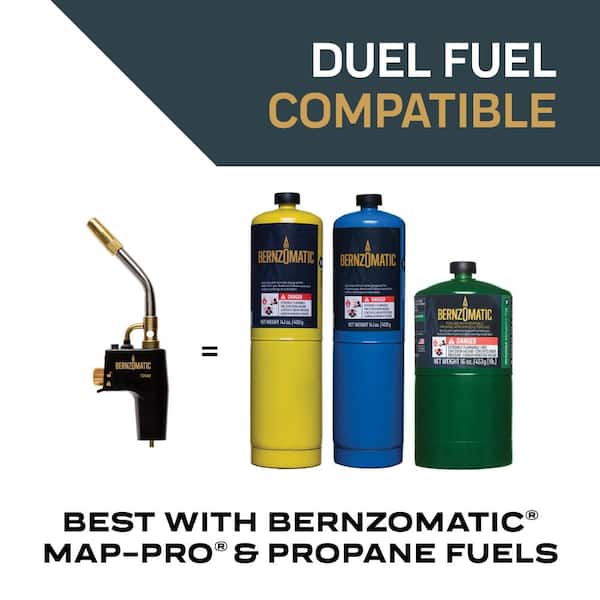 Bernzomatic - DuraCast 4000 Torch with Instant Start/Stop Ignition Compatible with MAP-Pro and Propane Gas