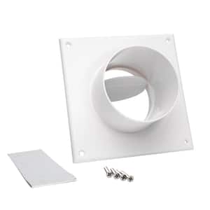 4 in. Dryer Vent Wall Plate Adapter for Duct to Wall Connection