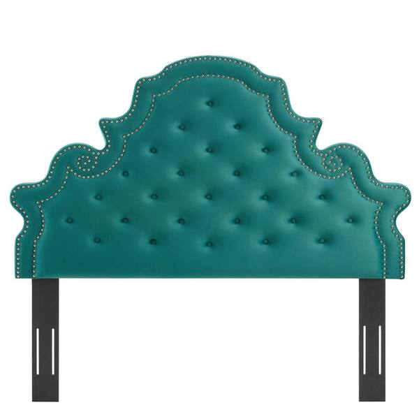 Modway Diana Tufted Performance Velvet, Teal Twin Upholstered Headboard
