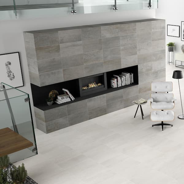 Metallic Blanche 24 in. x 48 in. Matte Porcelain Metallic Look Floor and Wall Tile (112 sq. ft./Pallet)