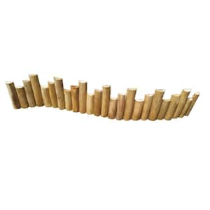 Staggered Top Teak 72 in. L x 2 in. W Natural Split Log Edging