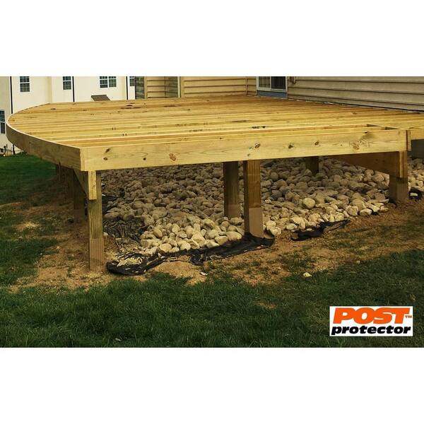 Post Protector - 4 in. x 4 in. x 30 in. In-Ground HDPE Fence Post Decay Protection
