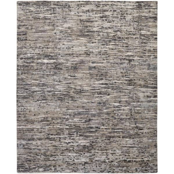 HomeRoots 10 ft. x 13 ft. Gray Abstract Area Rug