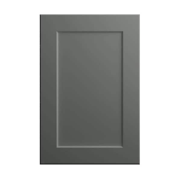 Hampton Bay Designer Series Melvern 11 in. x 15 in. Cabinet Door Sample in Storm Gray