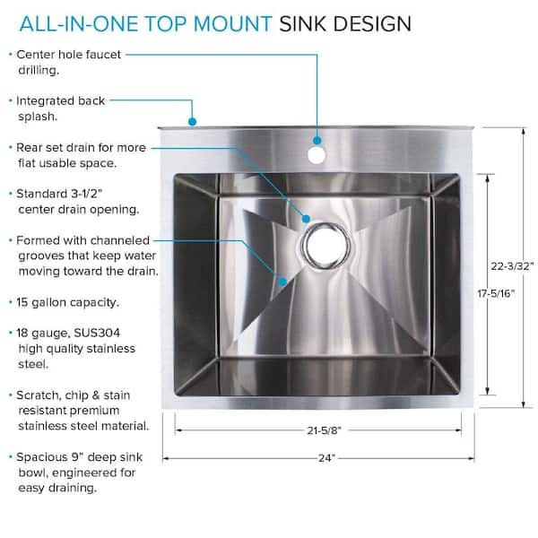 Transolid 15-Gallon Freestanding Laundry Sink with Cabinet in Matte Black