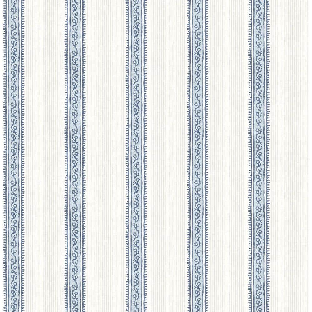Mandevilla Blue Vine Stripe Wallpaper Sample price history on PriceWatchPro