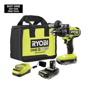 ONE+ HP 18V Brushless Cordless 1/2 in. Hammer Drill Kit with (2) 2.0 Ah Batteries, Charger, and Bag