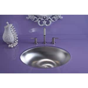 Bachata Drop-in or Undermount Stainless Steel Bathroom Sink in Satin Finish without Overflow Drain