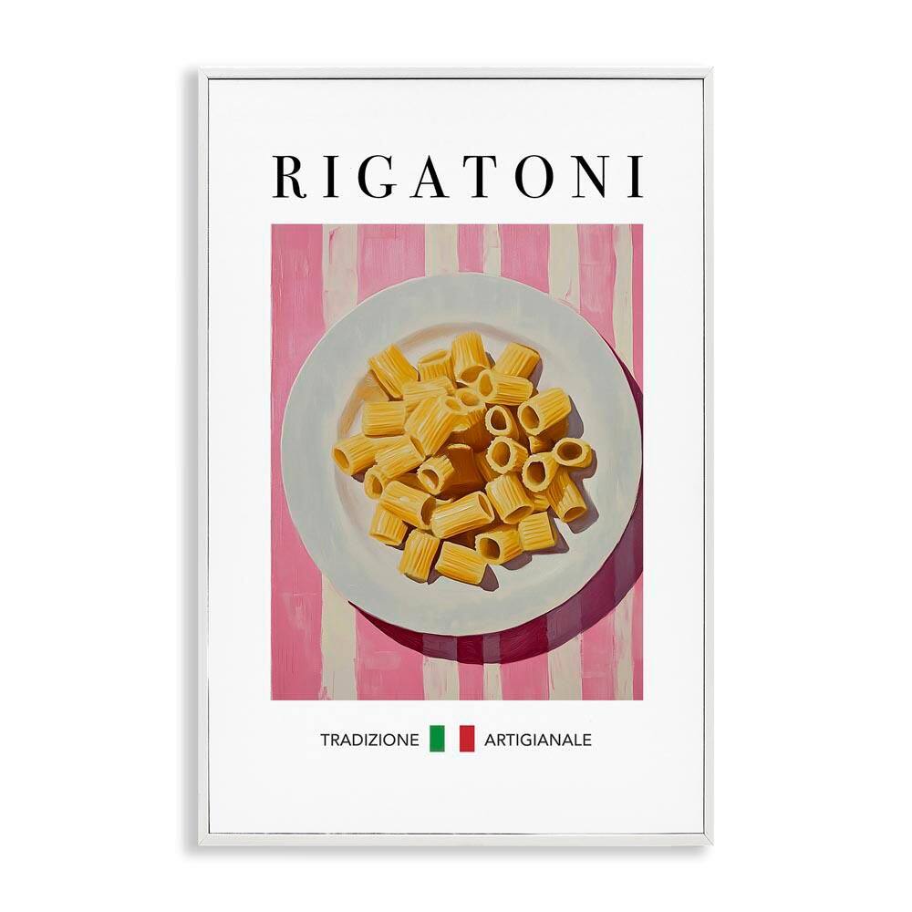 Traditional Rigatoni Pasta by Andreas Magnusson White Framed Food Giclee Art Print 24 in. x 16 in. price history on PriceWatchPro