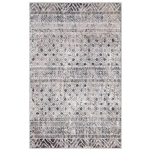Vintage Collection Piazza Gray 3 ft. x 4 ft. Geometric Area Rug