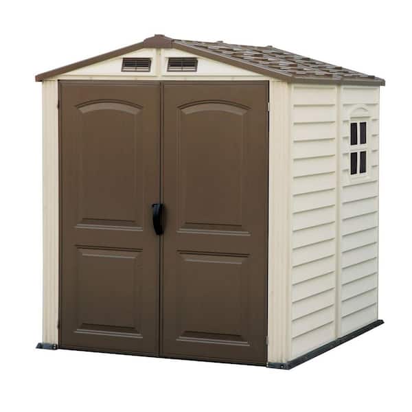 Duramax Building Products Woodside 6 ft. x 6 ft. Vinyl Shed with Floor