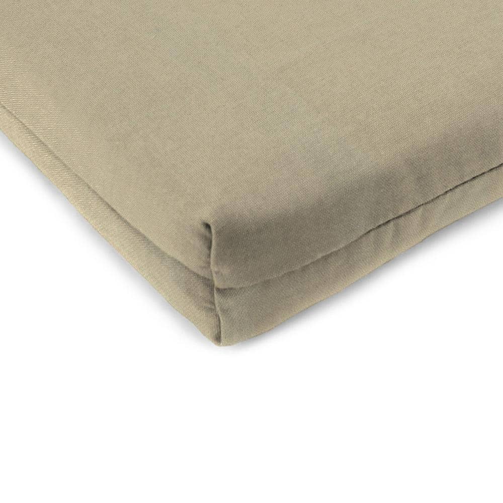 Canvas Pebble Beige Outdoor Chair Pad Seat Cushion Set