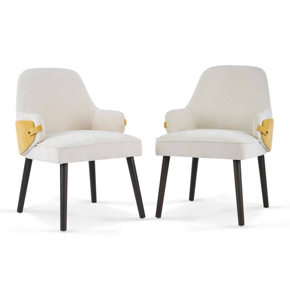 Lefteria Beige & Yellow Two-Tone Fabric Armchair, Set of 2 price history on PriceWatchPro
