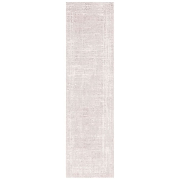 Continental 2 ft. x 8 ft. Ivory/Beige Ascending Basketweave Runner Rug