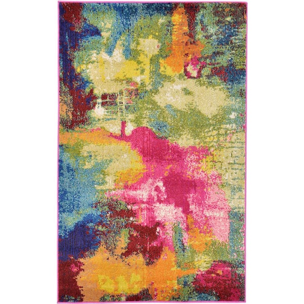 Unique Loom Estrella Barris Multi 3' 3 x 5' 3 Area Rug