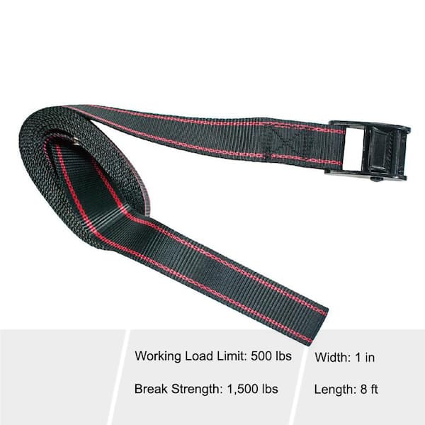  Premium Lashing Strap Short 1 x 6.5 ft, Cam Buckle