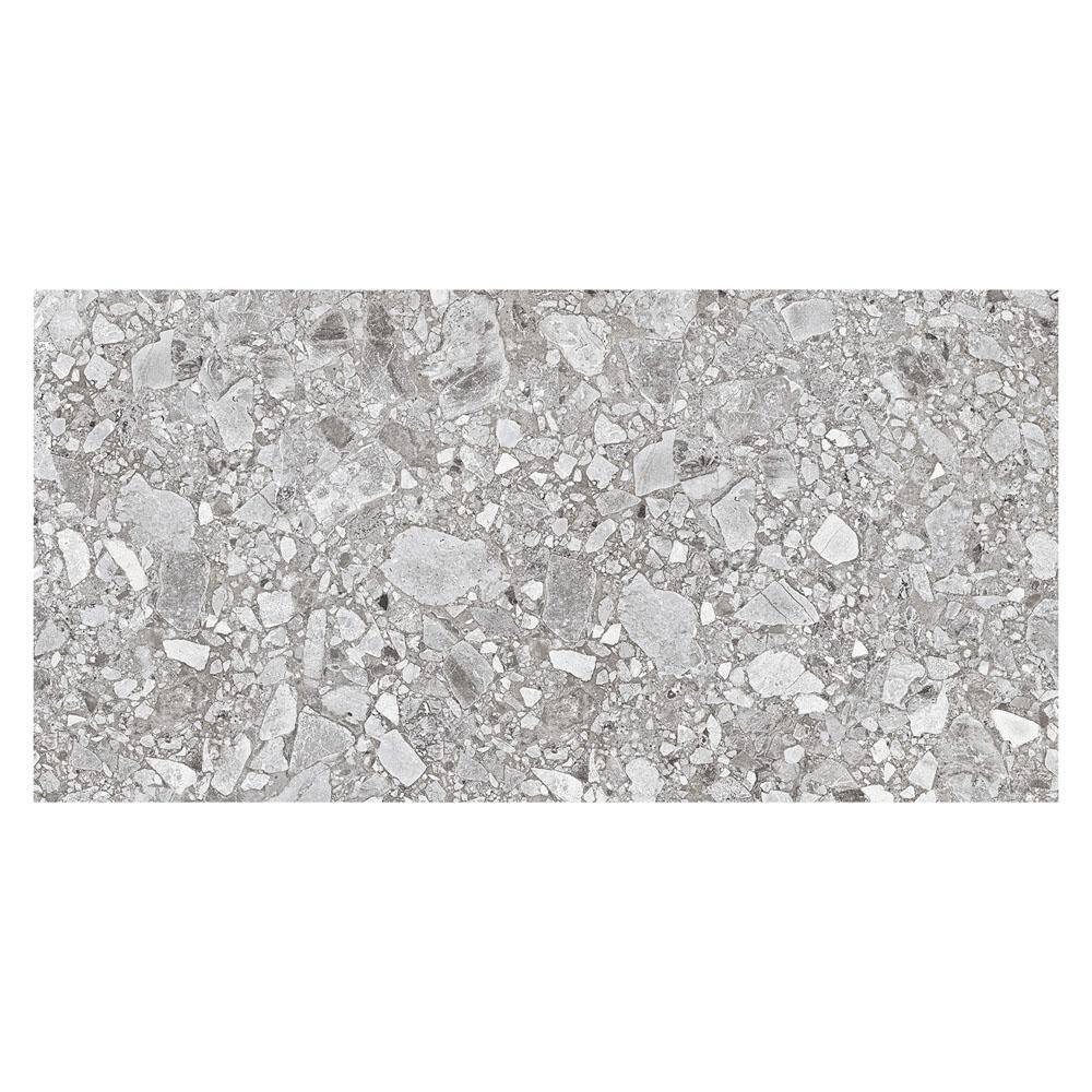 Kaia Geomel Grey 12-in. x 24-in. Stone Look Semi-Polished Porcelain Wall & Floor Tile Sample price history on PriceWatchPro