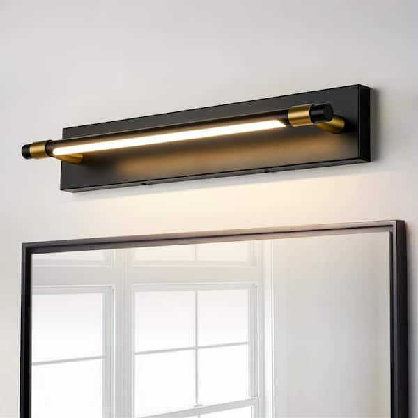 Cheyne 23.62 In. 1-Light Minimalist Black Bar LED Bathroom Vanity Light