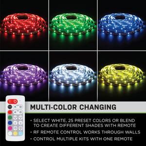 16 ft. LED White and RGB Tape Light Kit- Under Cabinet Light