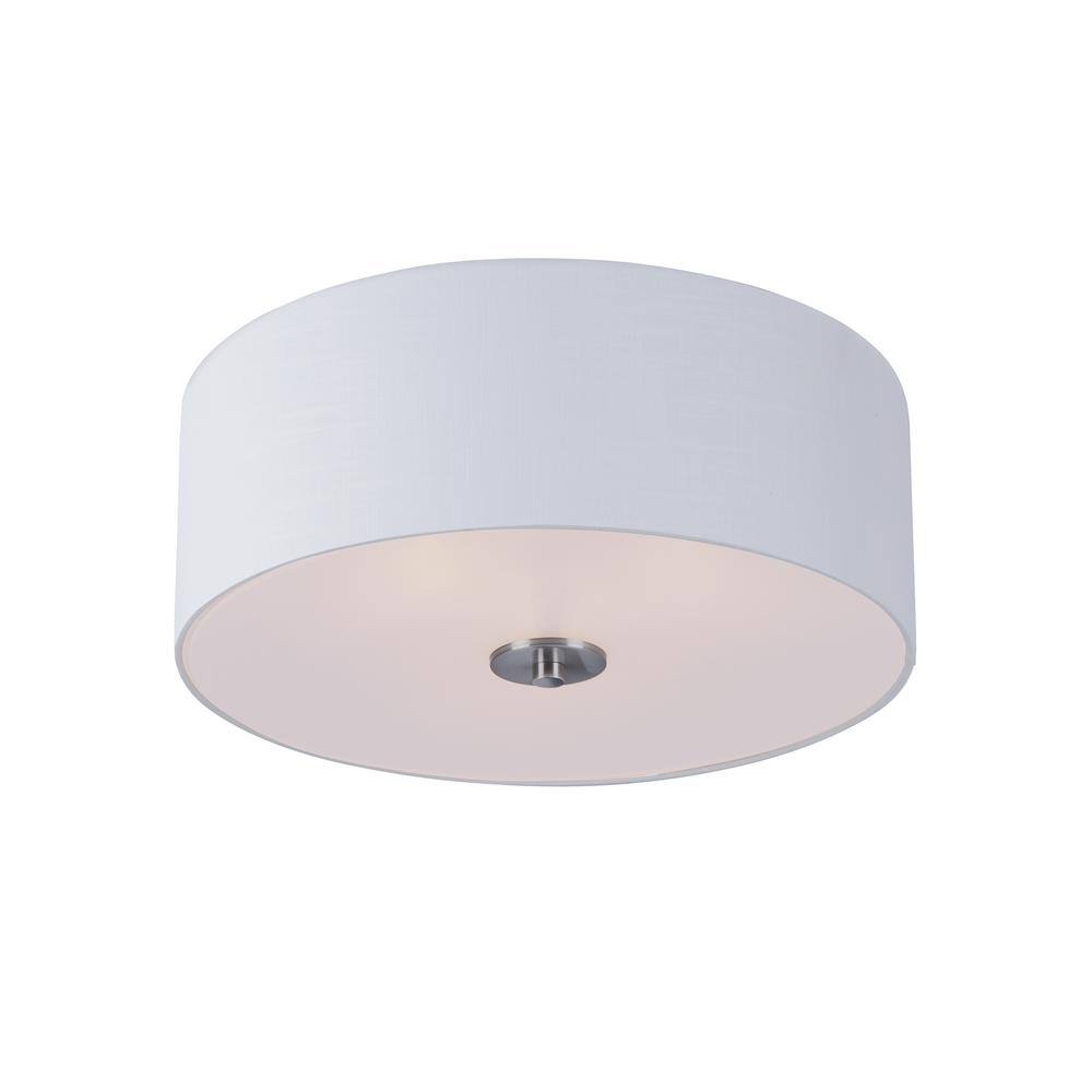 Maxim 10010WLSN Bongo 3-Light Flush Mount  Satin Nickel