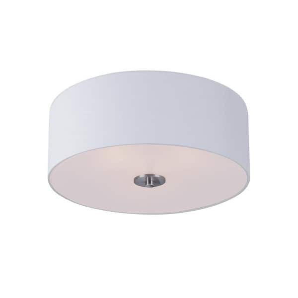 Maxim Lighting Bongo 3-Light Satin Nickel Flushmount