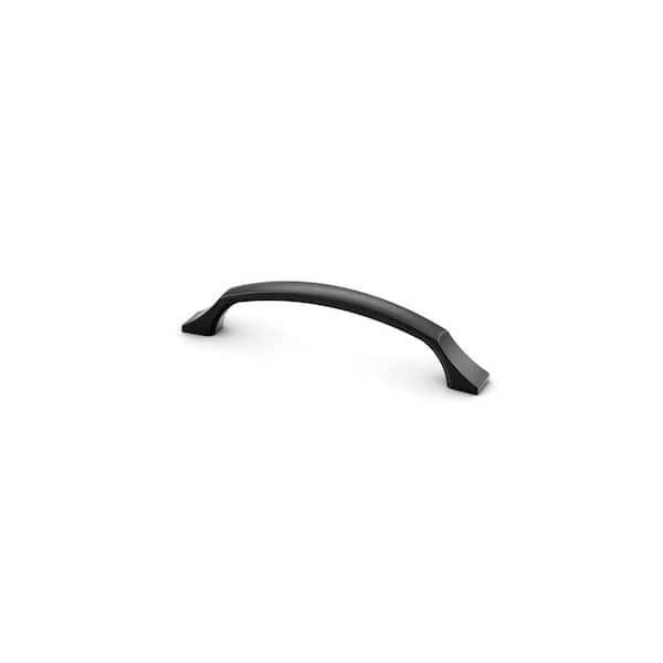 SIMPLY WOODMARK PRO Shaker Partial Overlay 5.8125 in. W x 1.3125 in. D x 0.5625 in. H Antic Pull in Matte Black