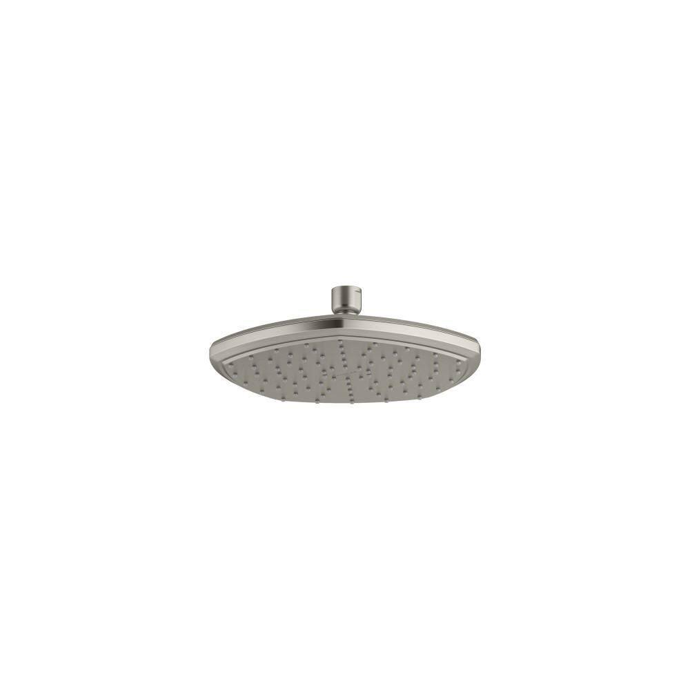 Occasion 1-Spray Patterns with 2.5 GPM 8 in. Wall Mount Fixed Shower Head in Vibrant Brushed Nickel