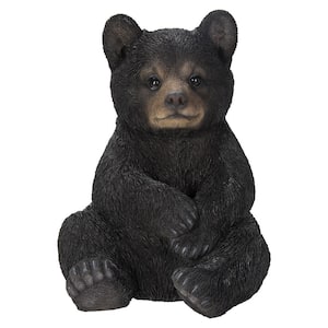 Sitting Black Bear Cub Statues