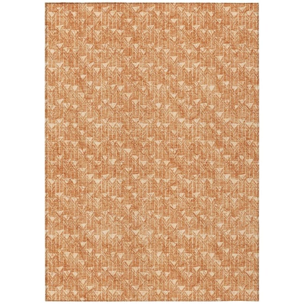 Addison Rugs Chantille ACN514 Salmon 9 ft. x 12 ft. Machine Washable Indoor/Outdoor Geometric Area Rug