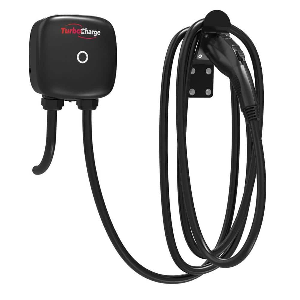 TurboCharge 220-Volt 48Amp Level 2EV Charger with Plug and Play Function,  Includes 18ft Extension Cord, Hook and Holster EVC15-48APC The Home Depot