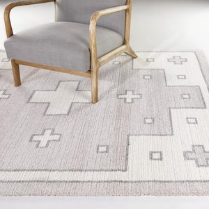 Mina Taupe 5 ft. x 7 ft. Geometric Area Rug