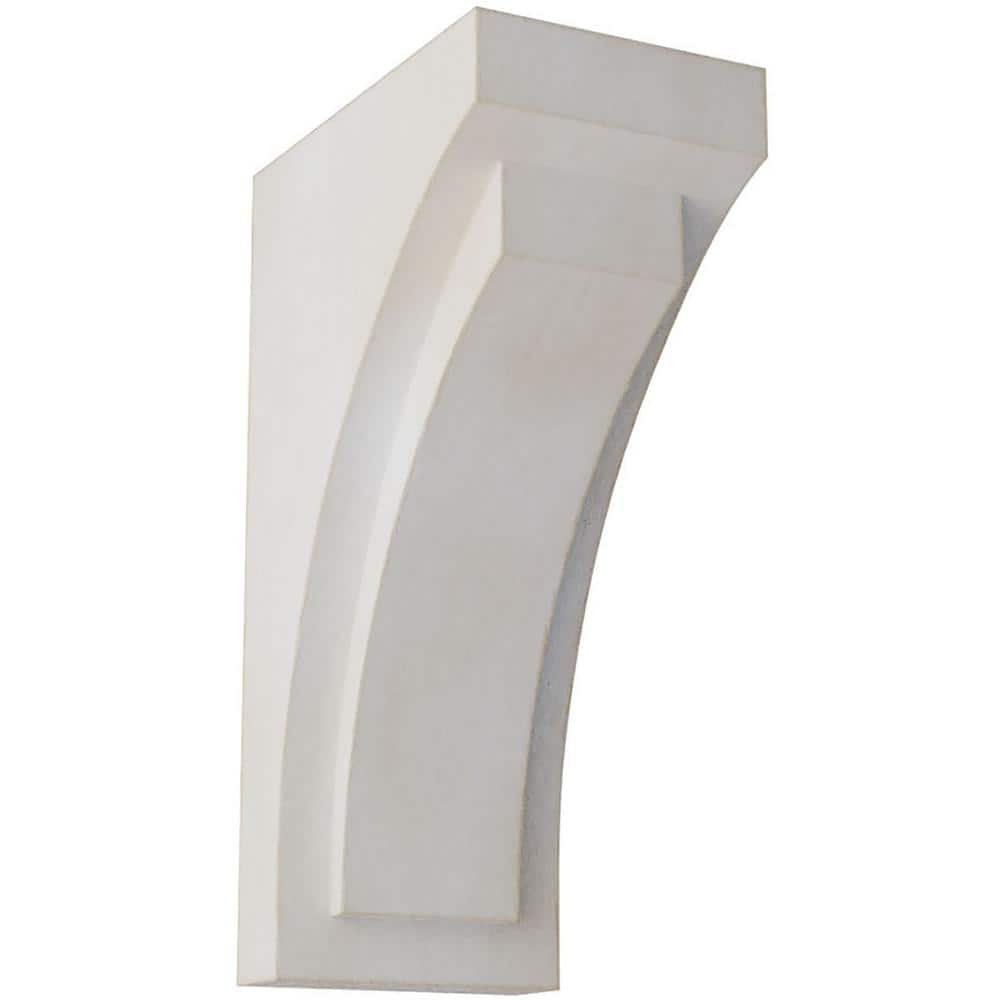 Chalk Dust White Vintage Rubberwood Corbel, 8" Height