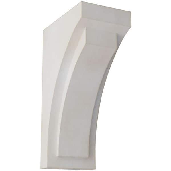 Ekena Millwork 3 in. x 8 in. x 4-3/4 in. Chalk Dust White Small Felix Wood Vintage Decor Corbel