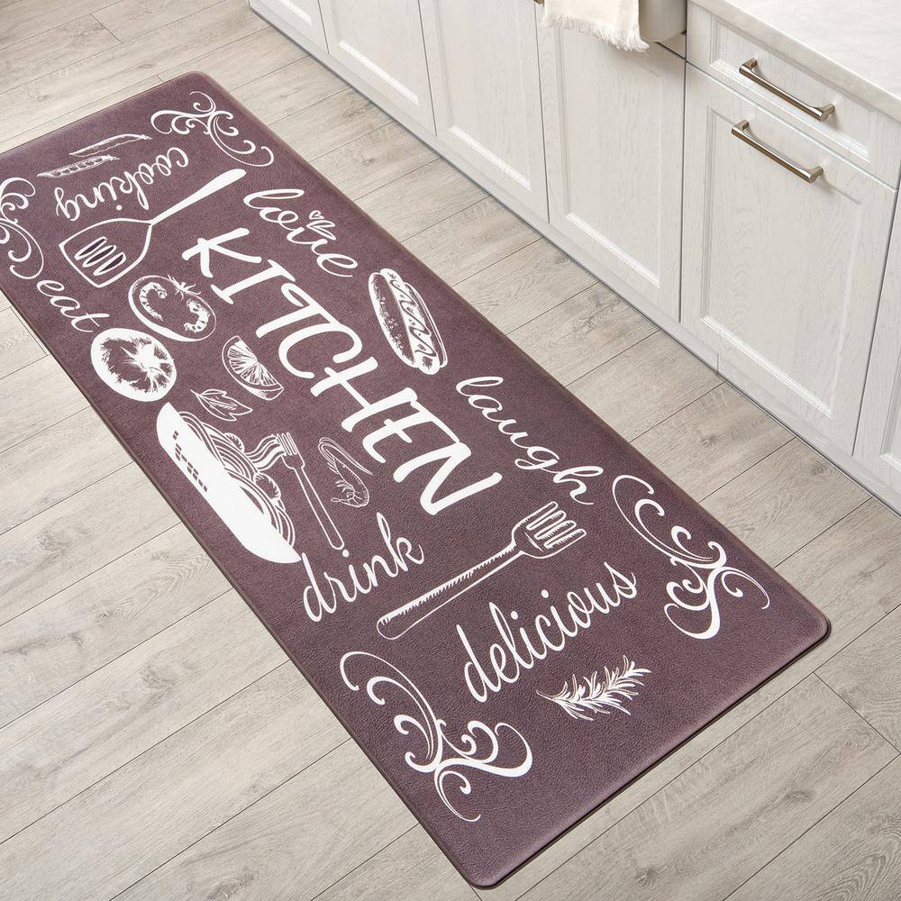 Black Rectangular Non-slip Anti-Fatigue Kitchen Mat